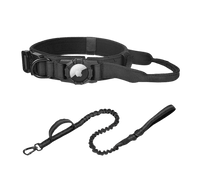 Thumbnail for Tactical Tracking Tag Compatible Dog Collar & Leash Combo | Tracking Compatible Collar and Tactical Leash Set