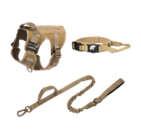 Thumbnail for Tactical Harness, Tracking Tag Compatible Collar & Dog Leash Combo | Durable Construction Army Style Gear Set