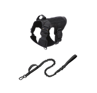 Thumbnail for Tactical Dog Harness & Leash Combo | K-9 Army Style Vest and Tactical Dual Handle Leash