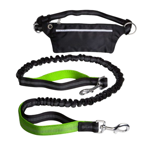 Hands Free Running Dog Leash with Dual Handles | Waist Belt, Pack and Bungee Leash