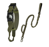 Thumbnail for Tactical Tracking Tag Compatible Dog Collar & Leash Combo | Tracking Compatible Collar and Tactical Leash Set