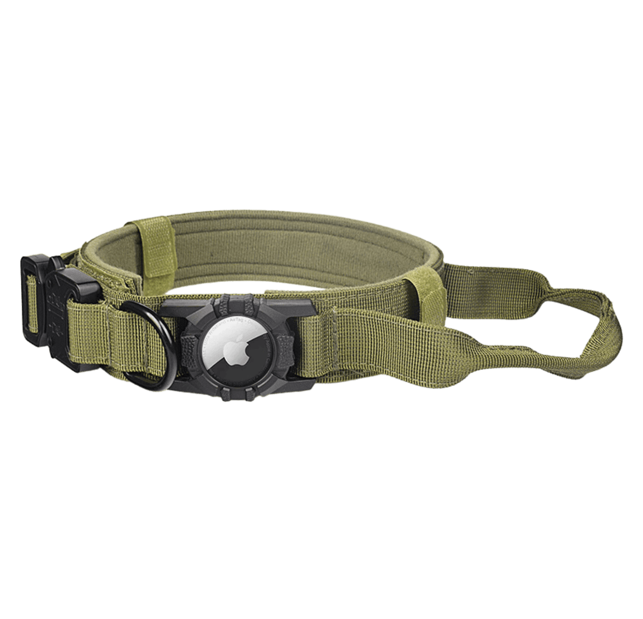 Tactical Tracking Tag Compatible Dog Collar & Leash Combo | Tracking Compatible Collar and Tactical Leash Set