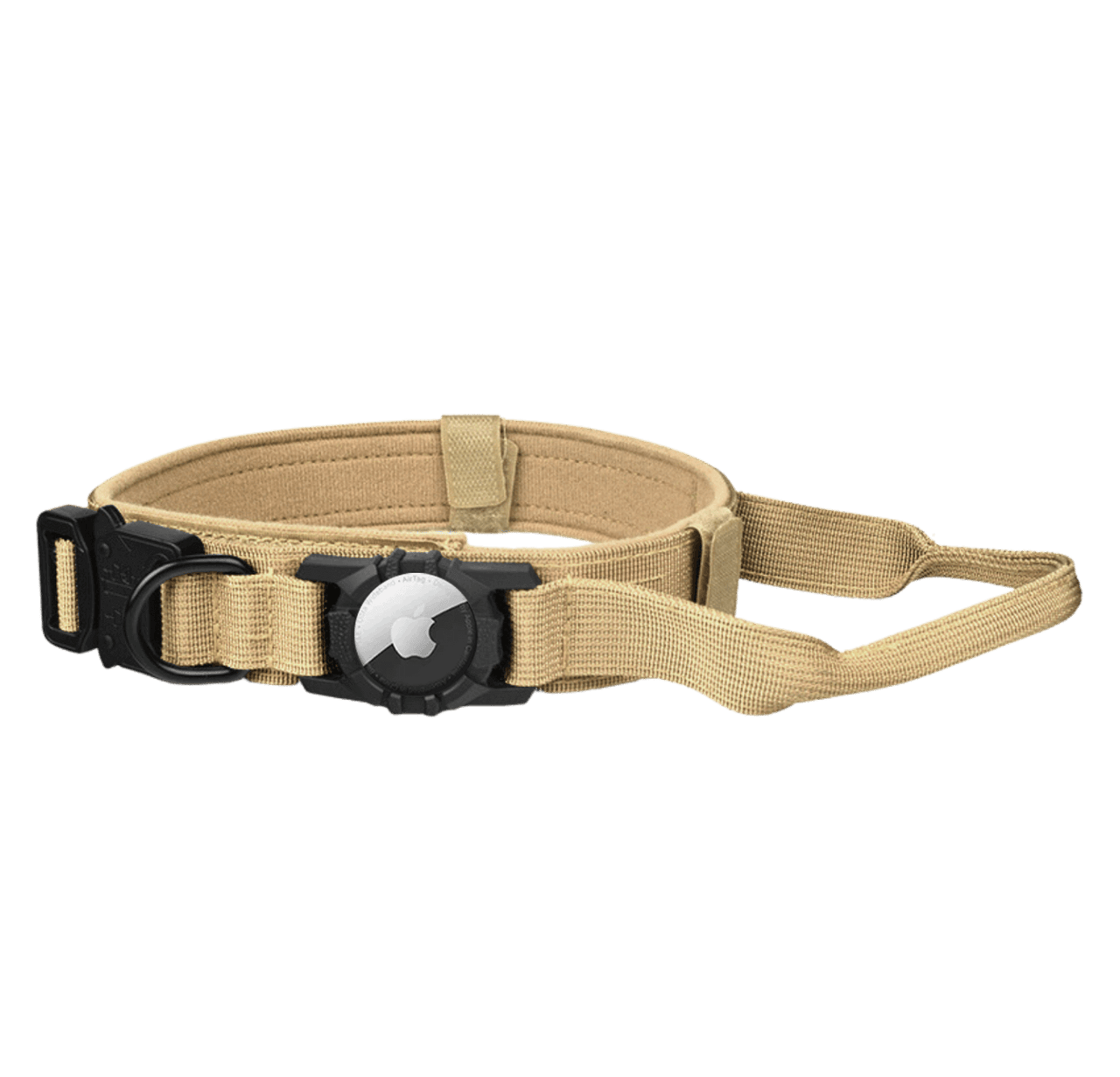 Tactical Tracking Tag Compatible Dog Collar & Leash Combo | Tracking Compatible Collar and Tactical Leash Set