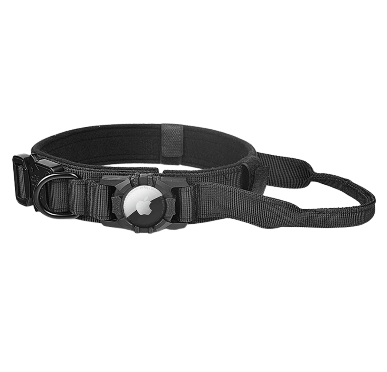 Tactical Tracking Tag Compatible Dog Collar & Leash Combo | Tracking Compatible Collar and Tactical Leash Set