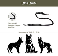Thumbnail for Tactical Dog Collar & Leash Combo | Collar With Handle and Bungee Leash Set