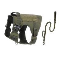 Thumbnail for Tactical Dog Harness & Leash Combo | K-9 Army Style Vest and Tactical Dual Handle Leash