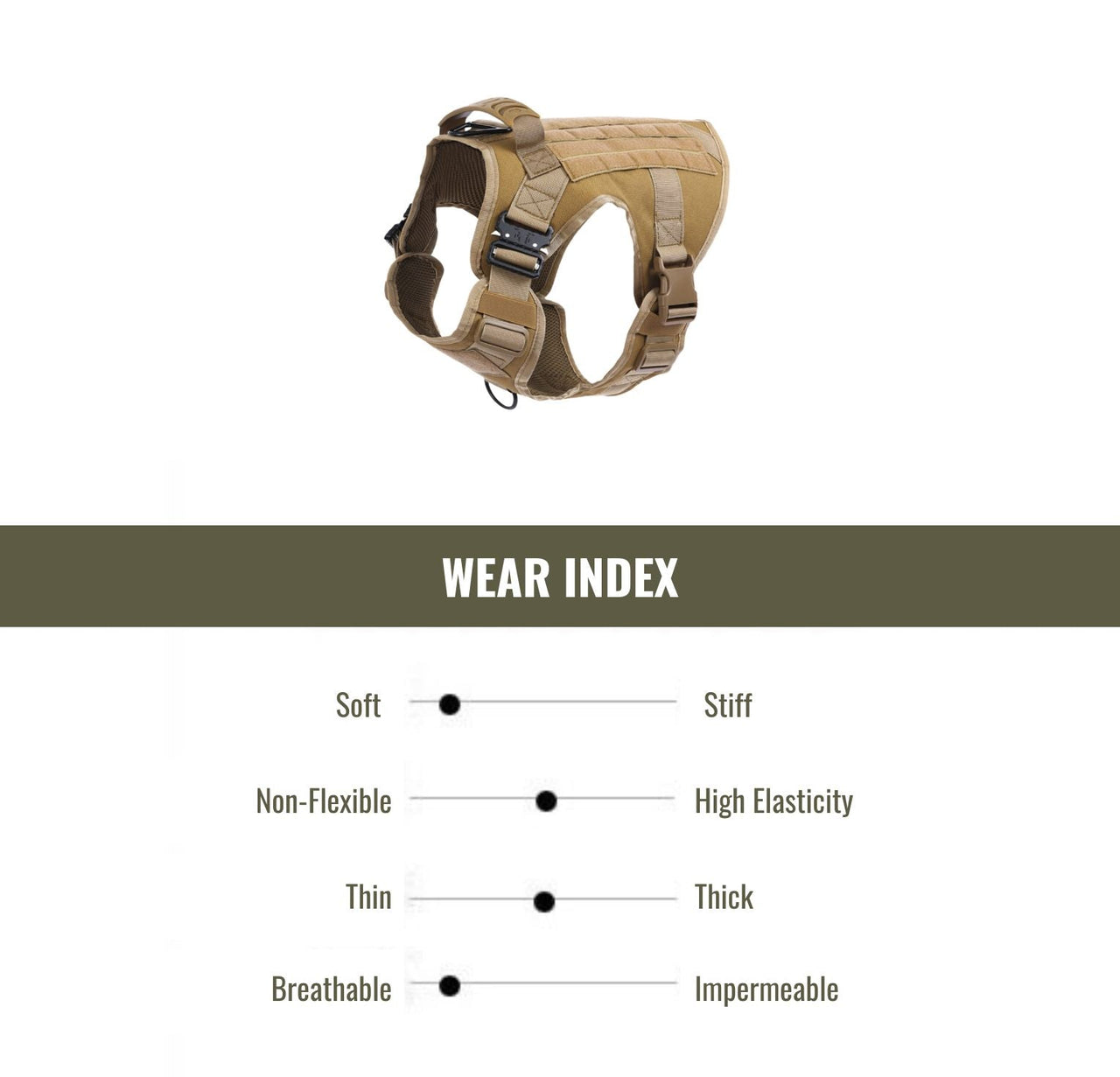 Tactical Dog Harness, Collar & Leash Combo | Heavy Duty Set Made For Medium and Large Breeds