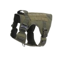 Thumbnail for Tactical Dog Harness & Leash Combo | K-9 Army Style Vest and Tactical Dual Handle Leash