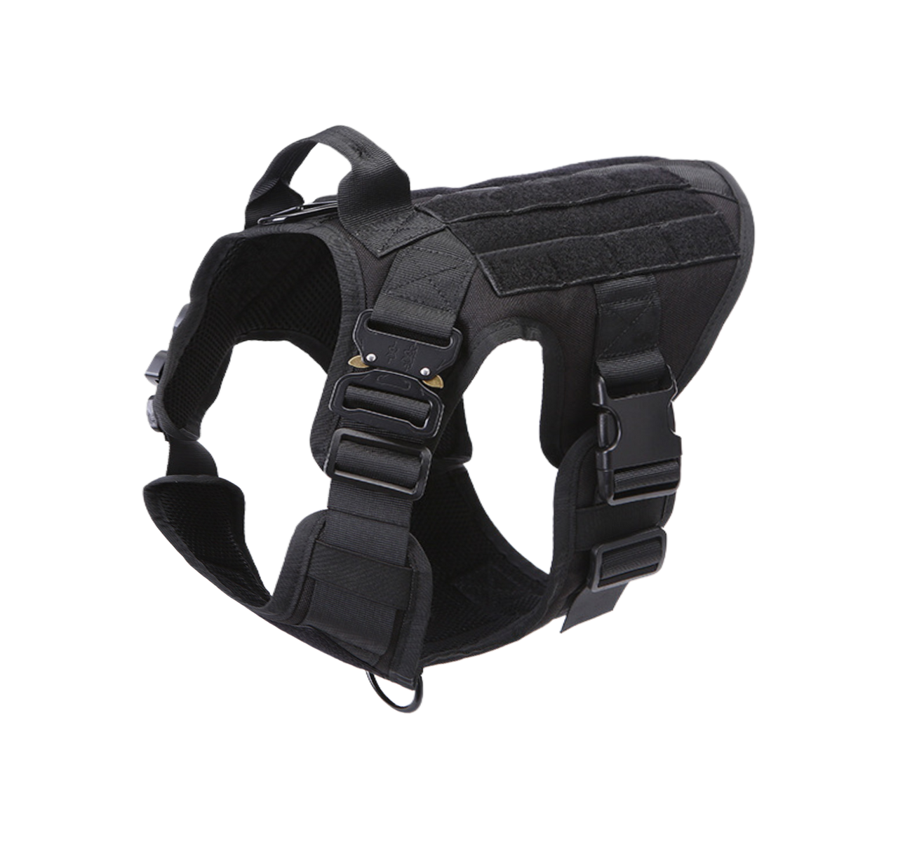Tactical Harness, Tracking Tag Compatible Collar & Dog Leash Combo | Durable Construction Army Style Gear Set